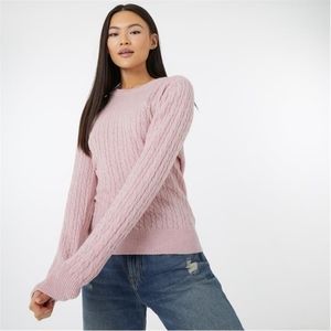 NWT: Jack Wills' Tinsbury 100% Merino Wool Cable Knitted Sweater